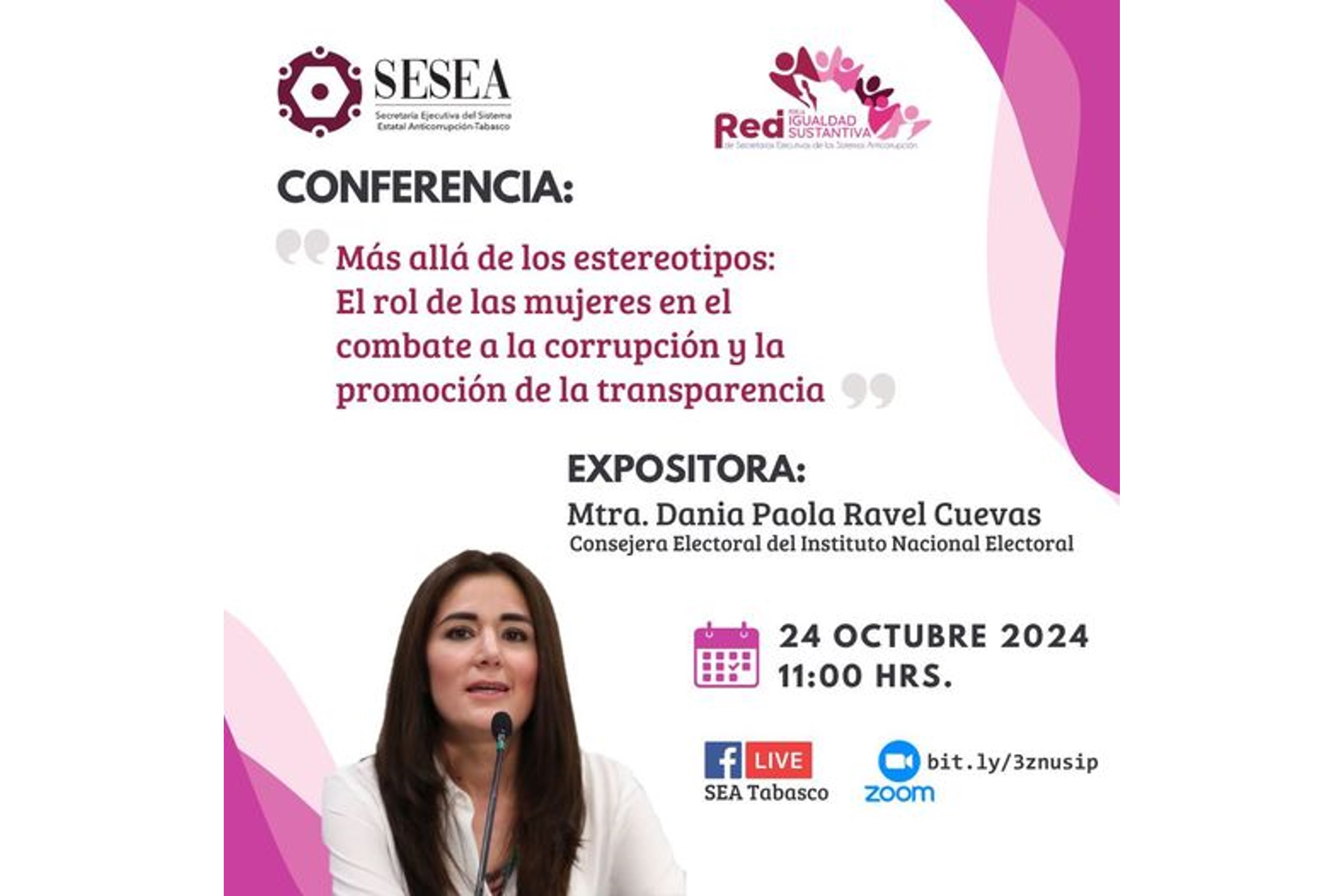Conferencia Más allá de los estereotipos: El rol de las mujeres en el combate a la corrupción y la promoción de la transparencia