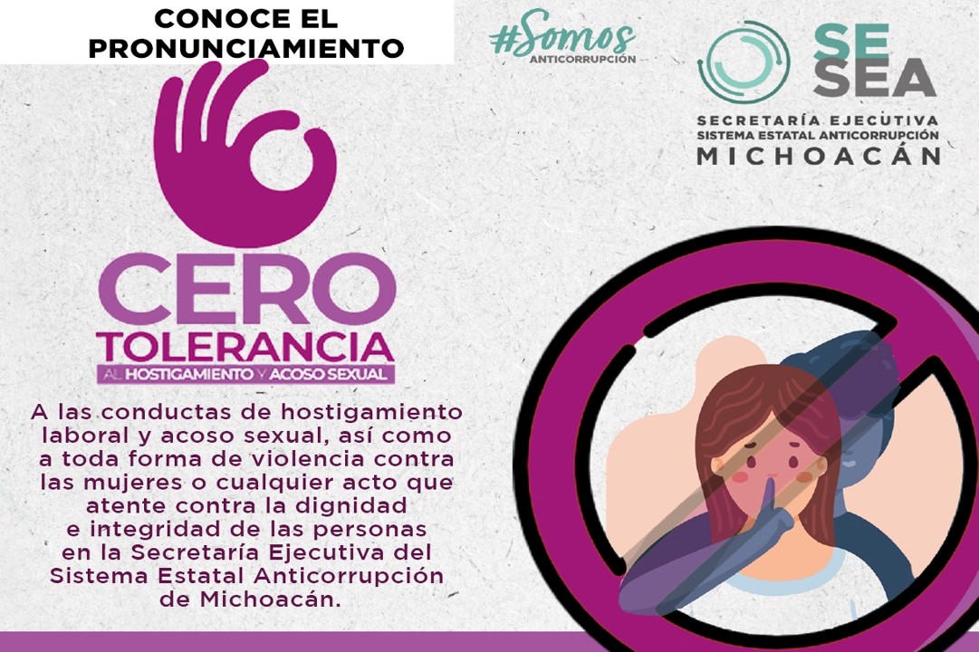 Consulta nuestro pronunciamiento de Cero Tolerancia al Hostigamiento y Acoso Sexual”